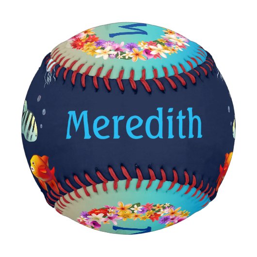 塩水カラフル魚 野球ボール (正面)