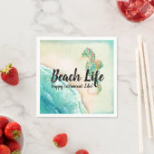 塩水ビーチライフシーホース スタンダードカクテルナプキン (インサイチュ)