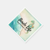 塩水ビーチライフシーホース スタンダードカクテルナプキン (角)