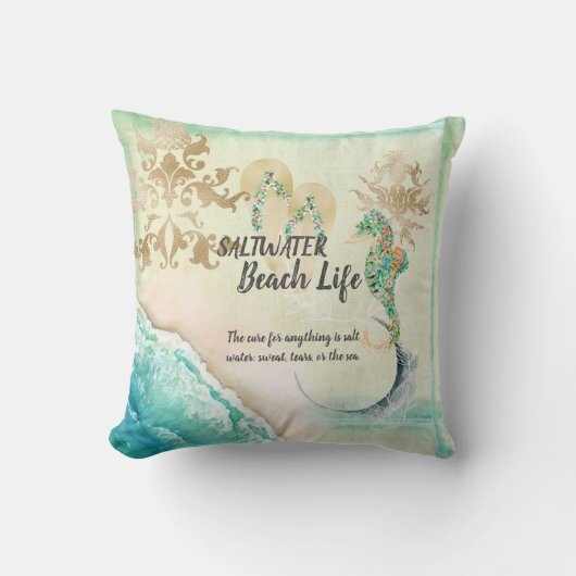 塩水ビーチライフ クッション (正面)