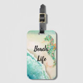 塩水ビーチライフ ラゲッジタグ (正面縦)
