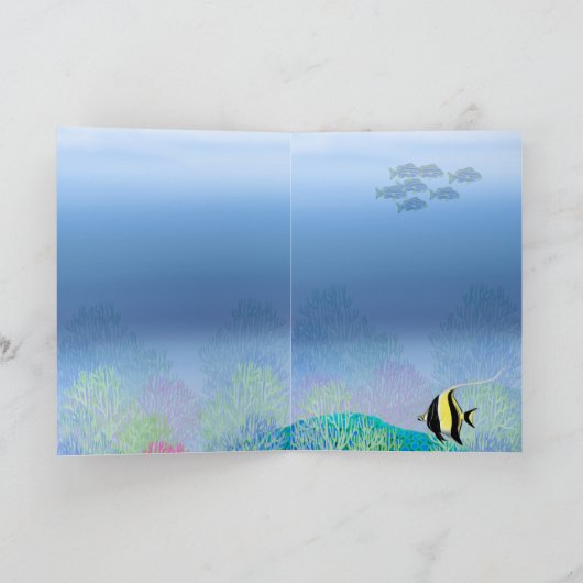 塩水リーフ水族館フィッシュクリスマスカード シーズンカード (内部)