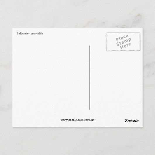 塩水ワニ ポストカード (裏面)