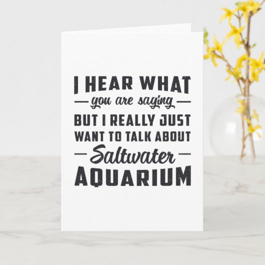 塩水族館水中競技魚類採石業おもしろい者 カード (黄色い花)