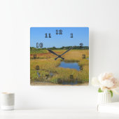 塩水湿地の壁時計 スクエア壁時計 (ホーム)