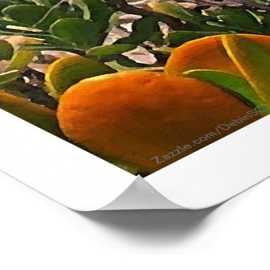 塩水硬化島と船のポスター ポスター (角)