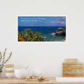 塩水硬化島と船のポスター ポスター (キッチン)