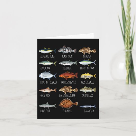 塩水魚の種類 生物学 釣り Lo カード (正面)