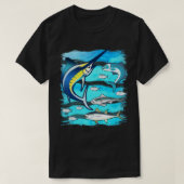 塩水魚まひマグロ Tシャツ (デザイン正面)