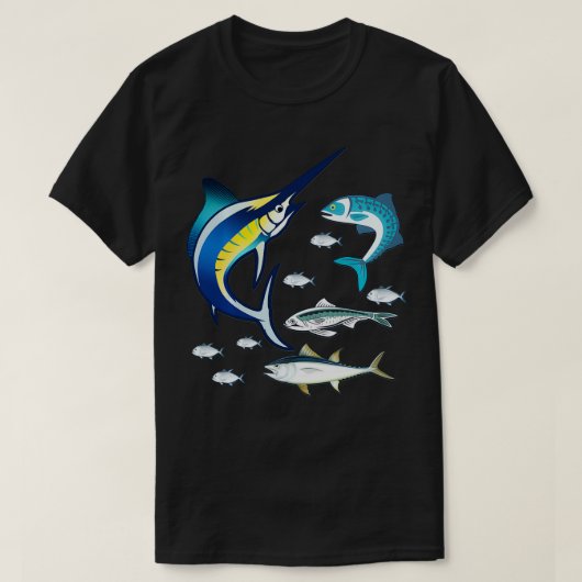 塩水魚まひマグロ Tシャツ (デザイン正面)