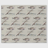 塩水魚オフショア魚釣り男らし棒 ラッピングペーパー (フラット)