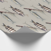 塩水魚オフショア魚釣り男らし棒 ラッピングペーパー (角)