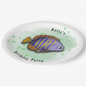 塩水魚パーティー ペーパープレート (アングル)