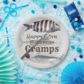 塩水魚釣りフィッシャーマンズバースデーパーティー ペーパープレート (パーティー)