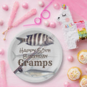 塩水魚釣りフィッシャーマンズバースデーパーティー ペーパープレート (パーティー)