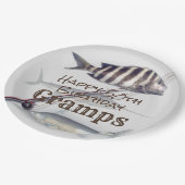 塩水魚釣りフィッシャーマンズバースデーパーティー ペーパープレート (アングル)