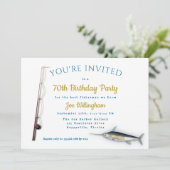 塩水魚釣り成人男性バースデーパーティー 招待状 (スタンド正面)