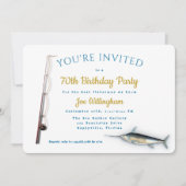 塩水魚釣り成人男性バースデーパーティー 招待状 (正面)