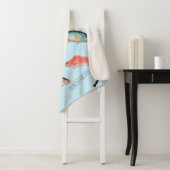 塩水魚 – 男の子の名前ブランケット – 水彩魚 シェルパブランケット (インサイチュ)