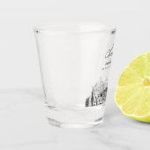 塩湖シティの結婚式のお土産 - お祝いの乾杯 ショットグラス (左)