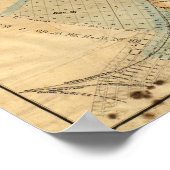 塩湿地と干潟地図 ポスター (角)