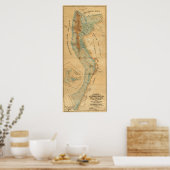 塩湿地と干潟地図 ポスター (キッチン)