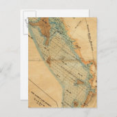 塩湿地と干潟地図 ポストカード (正面/裏面)