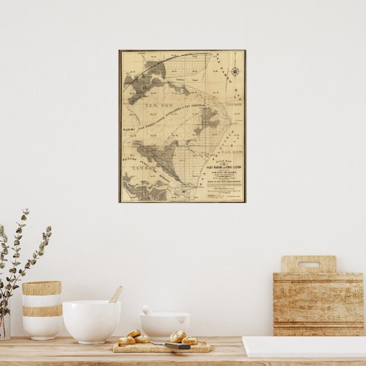 塩湿地と干潟 ポスター (キッチン)