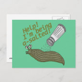 塩漬けのパンプンおもしろい動物のジョーク ポストカード (正面/裏面)