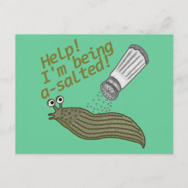 塩漬けのパンプンおもしろい動物のジョーク ポストカード