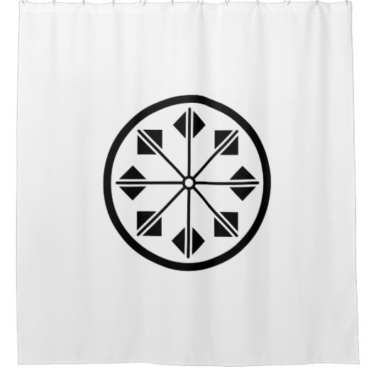 塩灘の車輪 シャワーカーテン (正面)