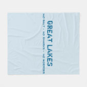 塩無し、鮫無し、心配の五大湖毛布無し フリースブランケット (正面(横))