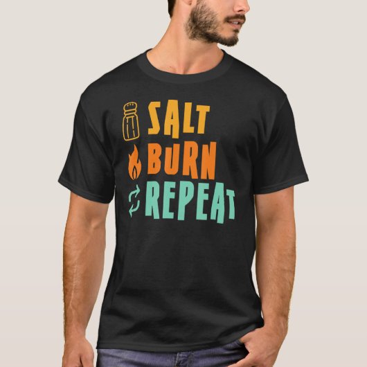 塩焼き繰り返し超自然S超自然引用文 Tシャツ (正面)