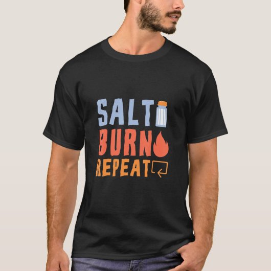 塩焼き繰り返し超自然S超自然引用文 Tシャツ (正面)