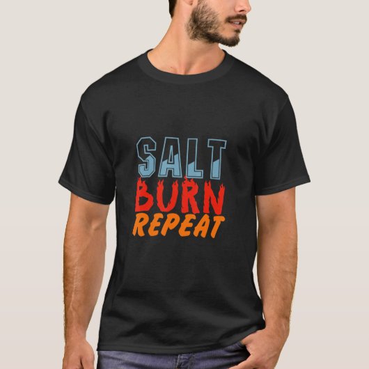 塩焼き繰り返し超自然S超自然引用文 Tシャツ (正面)