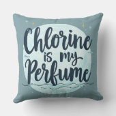 塩素は私の香水スイミングおもしろい引用文 アウトドアクッション (裏面)