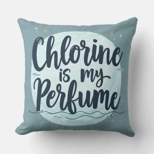 塩素は私の香水スイミングおもしろい引用文 アウトドアクッション (正面)