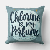塩素は私の香水スイミングおもしろい引用文 クッション (正面)