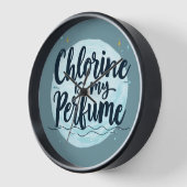 塩素は私の香水スイミングおもしろい引用文 壁時計 (傾斜)