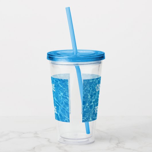 塩素は私の香水スイミングプールのタイポグラフィである アクリルタンブラー (左)