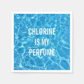 塩素は私の香水スイミングプールのタイポグラフィである スタンダードカクテルナプキン (正面)