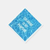 塩素は私の香水スイミングプールのタイポグラフィである スタンダードカクテルナプキン (角)