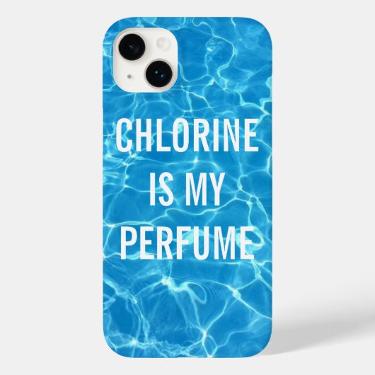 塩素は私の香水スイミングプールのタイポグラフィである Case-Mate iPhoneケース (裏面)