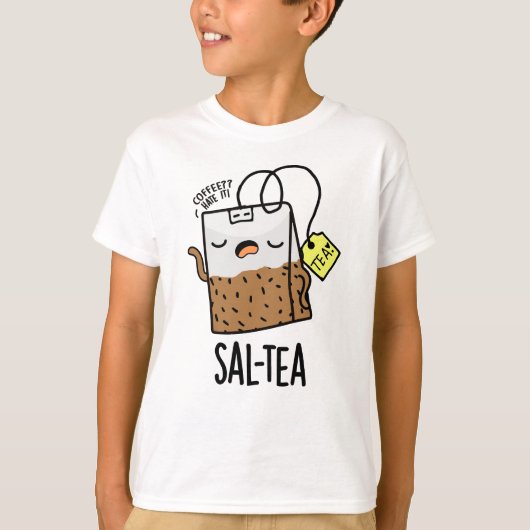 塩茶 笑えるお茶のダジャレ Tシャツ (正面)