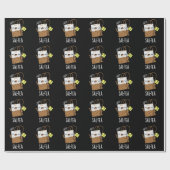 塩辛いお茶のダークなジョーク ダークBG ラッピングペーパー (フラット)
