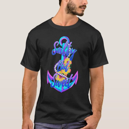 塩辛いが甘いいかりセーリング Tシャツ (正面)