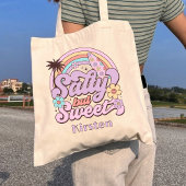 塩辛いが甘いシックパーソナライズされたなレトロ夏 トートバッグ