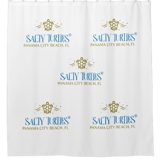 塩辛いカメ®シャワーカーテン シャワーカーテン (正面)