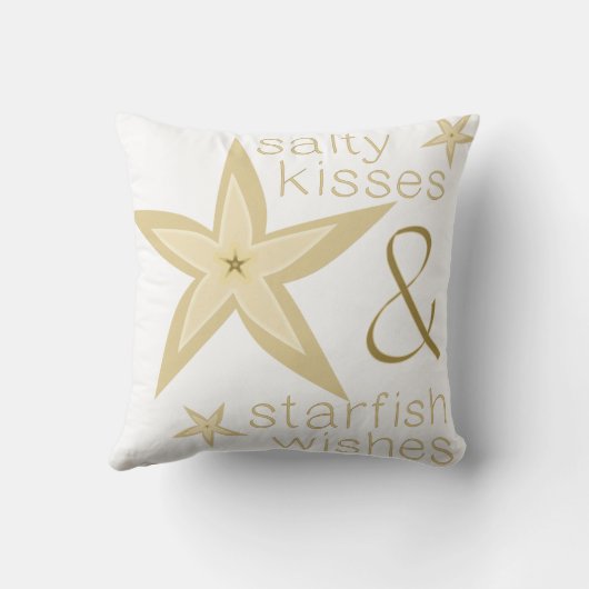 塩辛いキスのヒトデは枕を望みます クッション (裏面)