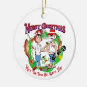 塩辛いクリスマス セラミックオーナメント (左)